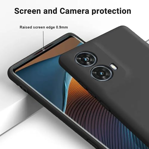 Image of FIRST MART Matte Silicone Back Cover for Motorola G85 - Black