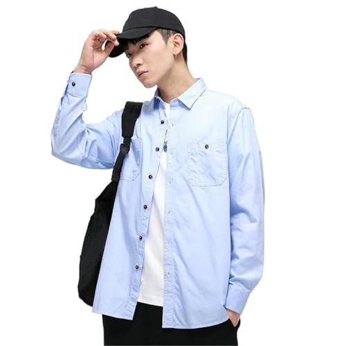 Chemise à manches longues faux denim automne hiver mode masculine tendance