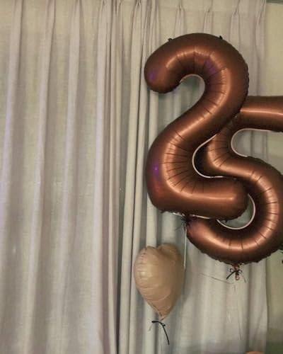 Image of 40 Inch Brown Number 8 Balloon Birthday Party Decorations for Men & Women | 40 Inch Brown inflatable foil number balloons, large birthday decorations for 8th birthday