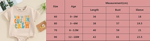 Fybitbo DLXFSX-0OPDA1 Newborn Baby Boy Girl Romper Clothes New To The Cousin Crew Romper Short Sleeve Shirt Bodysuit Infant Summer Outfits  thumb #6