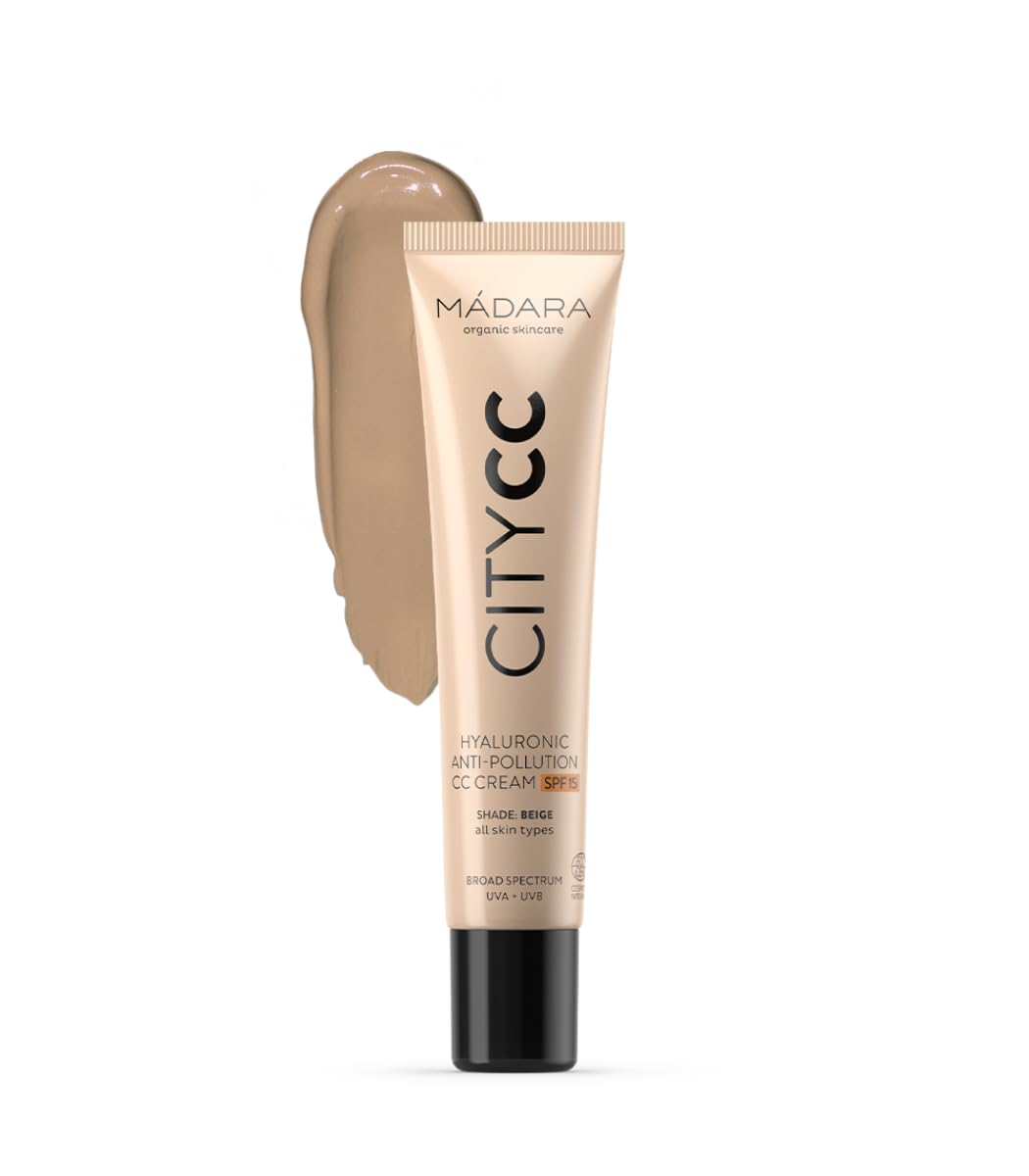 MÁDARA City CC Cream SPF15#Beige 40 ml - Hyaluronic Acid, Tinted