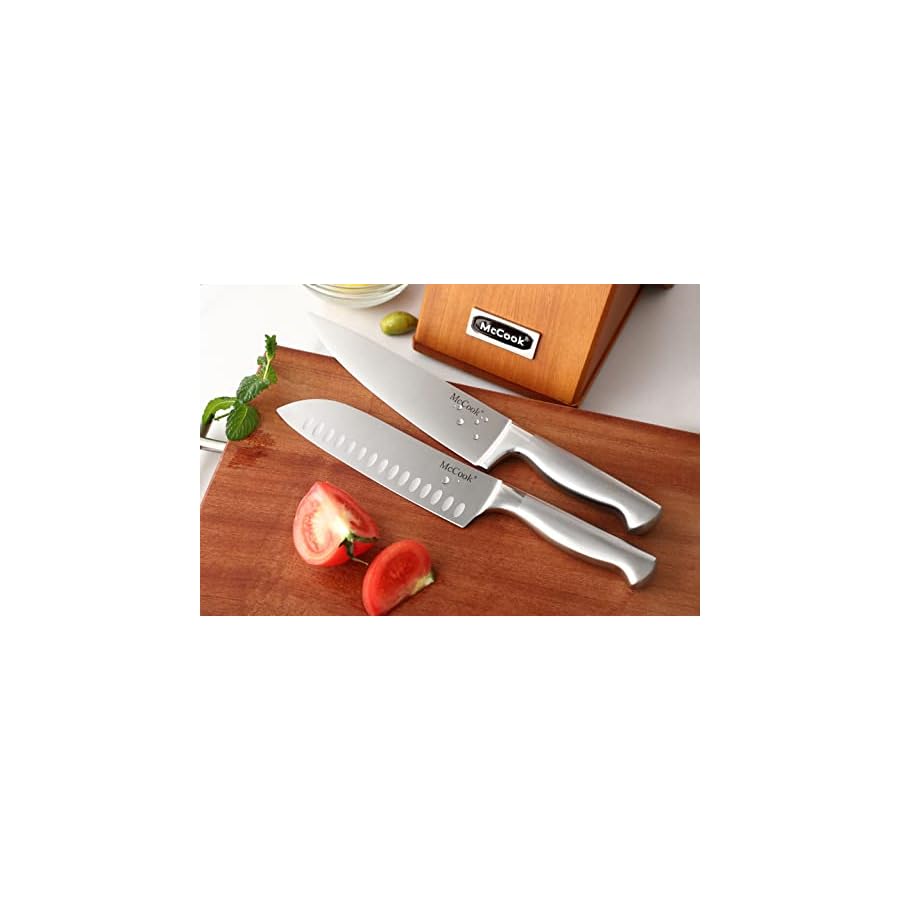 McCook-Kitchen-Knife-SetsGerman-Stainless-Steel-Knives-Block-Set-with-Built-in-Sharpener McCook® Kitchen Knife Sets,German Stainless Steel Knives Block Set with Built-in Sharpener