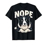 Photo Gallery cane divertente border collie nope maglietta Photo Gallery cane divertente border collie nope maglietta
