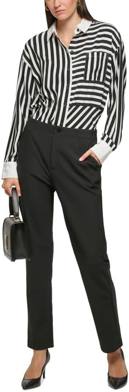 KARL LAGERFELD Paris Women's Compression Suit Pants (Black, 14)