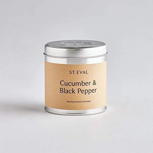 St Eval Scented Tin Candle - Cucumber and Black Pepper