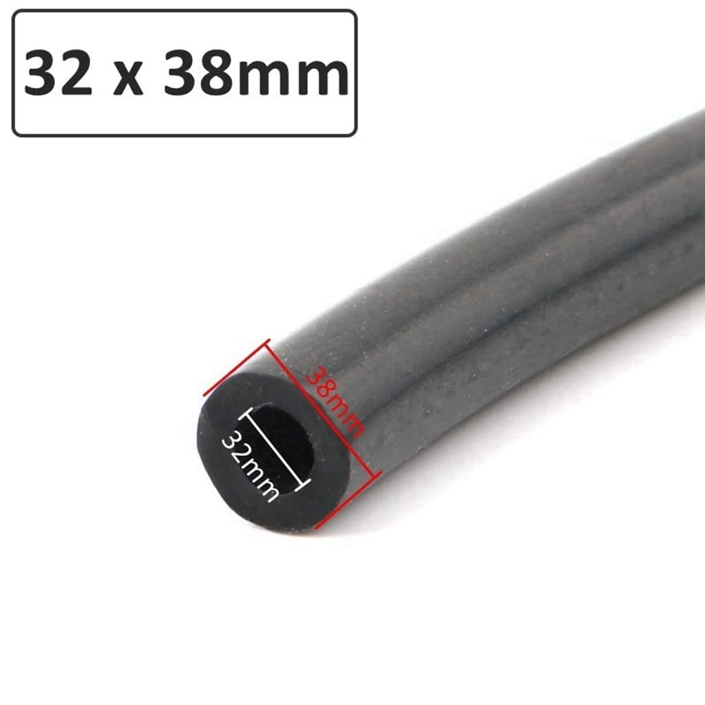 1M Tube en Silicone Noir 3~38mm Tuyau en Caoutchouc Souple Flexible for Pompe À Air D'Aquarium, 1pcs (Color : 32 x 38mm)