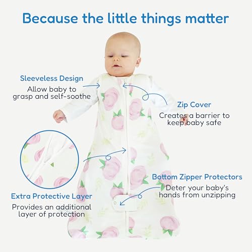 Image of TotAha Sleep Sack 3-6 months 3 Pack, Buttery Soft Wearable Blanket Baby Sleeping Bag with 2-way Safe Zipper, 0.5 TOG, Baby Girl