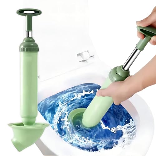 CHOWONE High Pressure Toilet Plunger Unblock Reverse Suction Design, One Shot Toilet Pipe Plunger Toilet Air Drain Clog Remover Unblocker Air Plunger for Toilet Bathroom Toilet Unclogger
