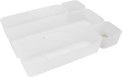 Miniatura 9 de STOBAZA Caja de clasificación de papelería 5 piezas Caja de cajón Palillo Tenedor Tenedor Tenedor Caja de almacenamiento