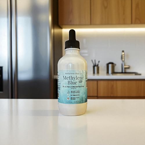 Image of METHYLENE BLUE CO Methylene Blue, Pharmaceutical Grade Ultra Concentration 2% Human Nootropic Supplement - Heavy Metals Tested