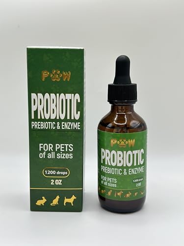 Liquid Probiotics for Dogs & Cats of All Ages | Dog Probiotics to Provide Digestion Balance | Prebiotic Blend for Harmonious Food Absorption | 3 Billion CFU | Herbal Flavor | 2 Oz