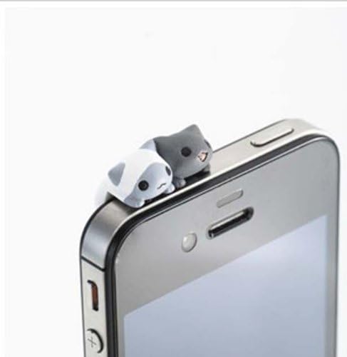 6pcs Cheese Cat 3.5mm Anti Dust Earphone Jack Plug Stopper Cap for Iphone HTC