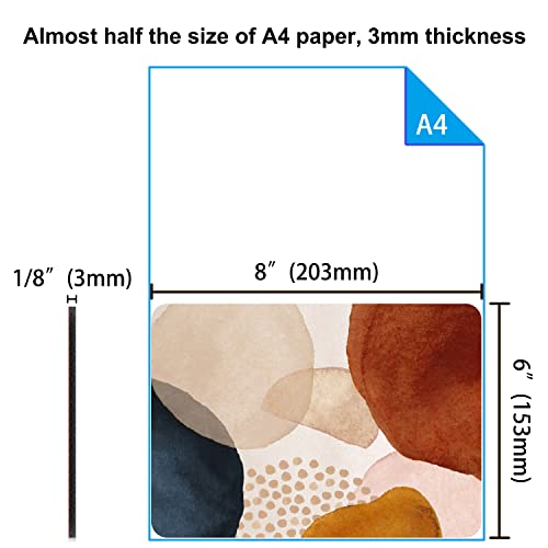 Audimi ミニマウスパッド 6 x 8インチ ノートパソコン ワイヤレスマウス ホームオフィス 旅行用 ポータブル 洗濯可能 (抽象的な石)