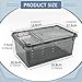 Leefasy Reptile Feeding Box Terrarium Portable Small Animal Habitat Cage Breeding Box for Horned Frog Bearded Dragon