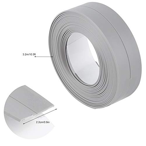 Image of TOPINCN PVC Door Bottom Seal Strip, Self-Adhesive Weather Stripping, 3.2M Length, Gray, Available in 22mm and 38mm Width