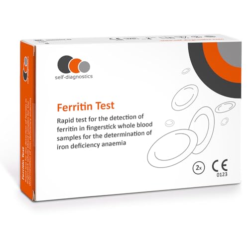 self-diagnostics Ferritin Test Eisenwert Selbsttest 2 Tests Fingerblut