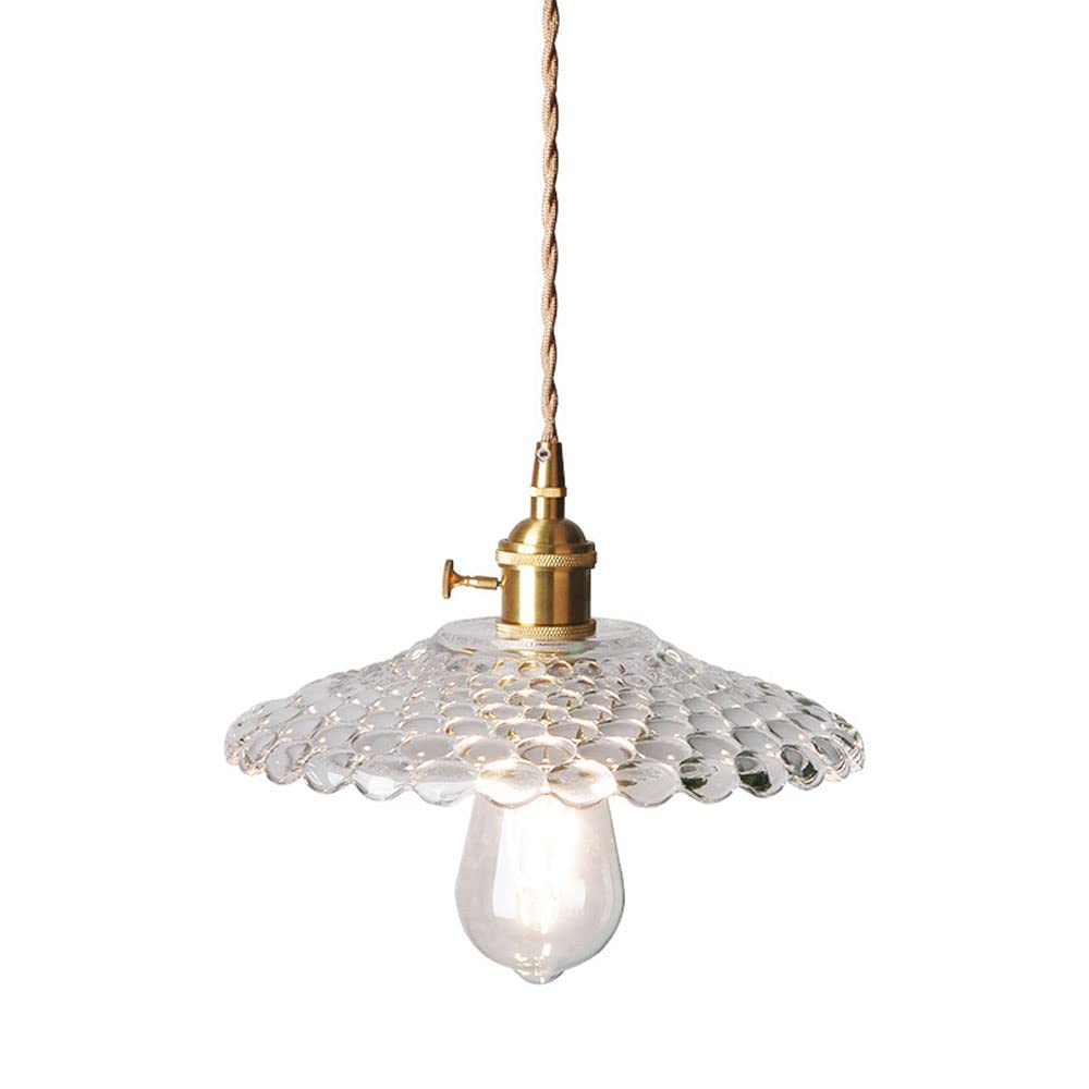 Plafonnier suspendu en verre luminaire rétro E27 lustre îlot cuisine