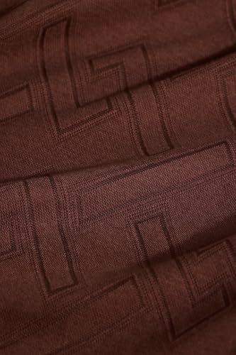 Image of SNITCH Brown Textured Polo T-Shirts
