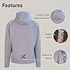 Xpert - Pro Pullover Work Hoodies For Men. Everyday Casual Long Sleeve Top Ideal As Work Hoodie. Mens Fleece Sweatshirt With Adjustable Hood, Pockets And Graphite Reflective Details (UK XXL) Grey #2