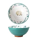 【PERFEKTE KOMBINATION】 Ein kulinarisches Genuss, Mit diesen schönen großen Nudelschalen ergänzen sich die Kombination aus köstlichem Essen und ästhetischem japanischen Geschirr einander und bringt beide zum besten Vorteil.