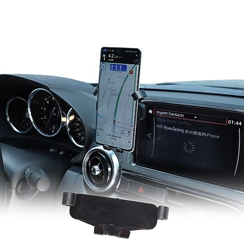 JONKOKO Car Navigation Screen Mobile Phone Holder Smartphone Support for Mazda MX-5 ND 2015-2023 Center Console Navigation Screen, Handsfree Car Phone Stand Accessories (Style B)