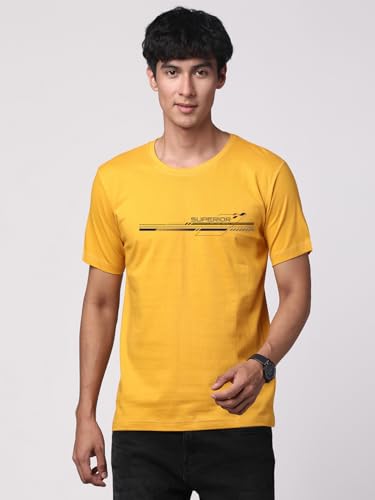 Image of ADRO 100% Cotton Lycra Tshirts for Men Combo Pack of 3 | Regular Fit | Printed T Shirt | Round Neck Half Sleeve| Mens Tshirts