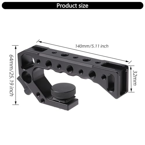 Mango superior de cámara para grabación de vlogs con iluminación y audio 4