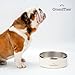 GrandTies Stainless Steel Engraved Pet Bowl | Reusable BPA-Free Insulated Cat & Dog Bowls | Large Heavy Duty Non Skid Spill Proof Dog Bowl | Outdoor Dog Water Bowl (42oz, Ivory White)