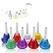 Coloful Musical Hand Bell Set,8 Note Diatonic Metal Hand Bells Musical Toy Percussion Instrument for Festival,Musical Teaching,Family Party for Kids by Koogel