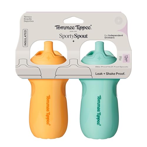 Image of Tommee Tippee Toddler Sippy Cup, Sporty Spout, 1-3 Years, Insulated (Pack of 12)