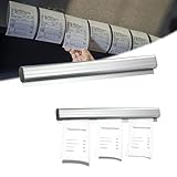 2 piezas Barra Porta Comandas Colgar Pedidos - Rail Autoadhesivo de Aluminio de 30 cm para Soporte de Notas, Tickets y Recibos en Cocina, Bar y Oficina - Organizador Eficiente para Hostelería