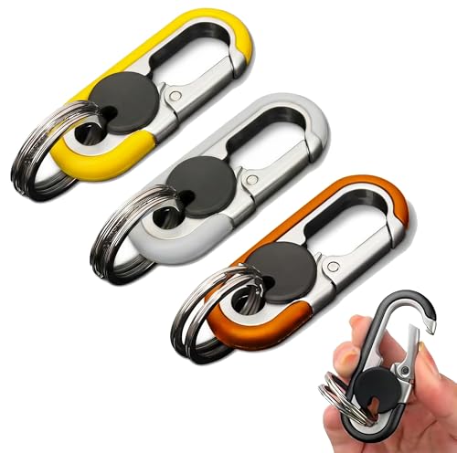 Image of CHRIS GOOD Men's Car Key Chain 2pcs, Personalized Creative Stainless Steel Car Keychain for Men