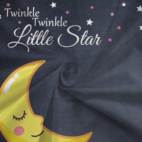 Image of Baby Milestone Blanket 60''x40'' Starry Sky Newborn Month Blanket Star and Moon Newborn Photography Background Prop for Boy & Girl Personalized Shower Present with Frame