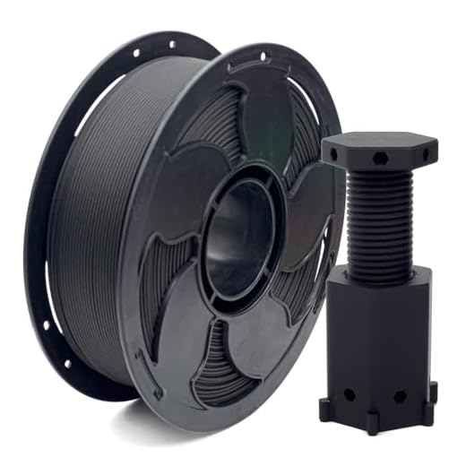 Carbon Fiber 1.75mm PLA Filament High-Intensity Black CF 3D Printer Filament, Easy 3D Printing CF PLA Filament 1kg (2.2lbs) Spool Beginner Friendly