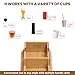 Bamboo Sofa Armrest Tray - Couch Arm Tray with Detachable Couch Cup Holder - 2 in 1 Anti-Slip Foldable Sofa Armchair Caddy Table - Cup Holder for Drinks Cellphone Snacks, Remote