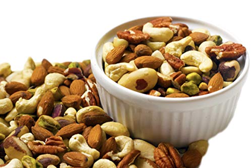 Raw Unsalted Premium Mixed Nuts (Almonds, Brazil Nuts, Cashews, Macadamia Nuts, Pecan Nuts And Pistachios) - Non-Gmo Natural Nuts Gluten-Free Bar Party Snack Gift #TOP1