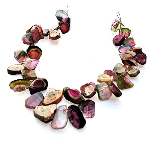 Tranches de tourmaline pastèque LKBEADS haut de gamme pour bijoux fins