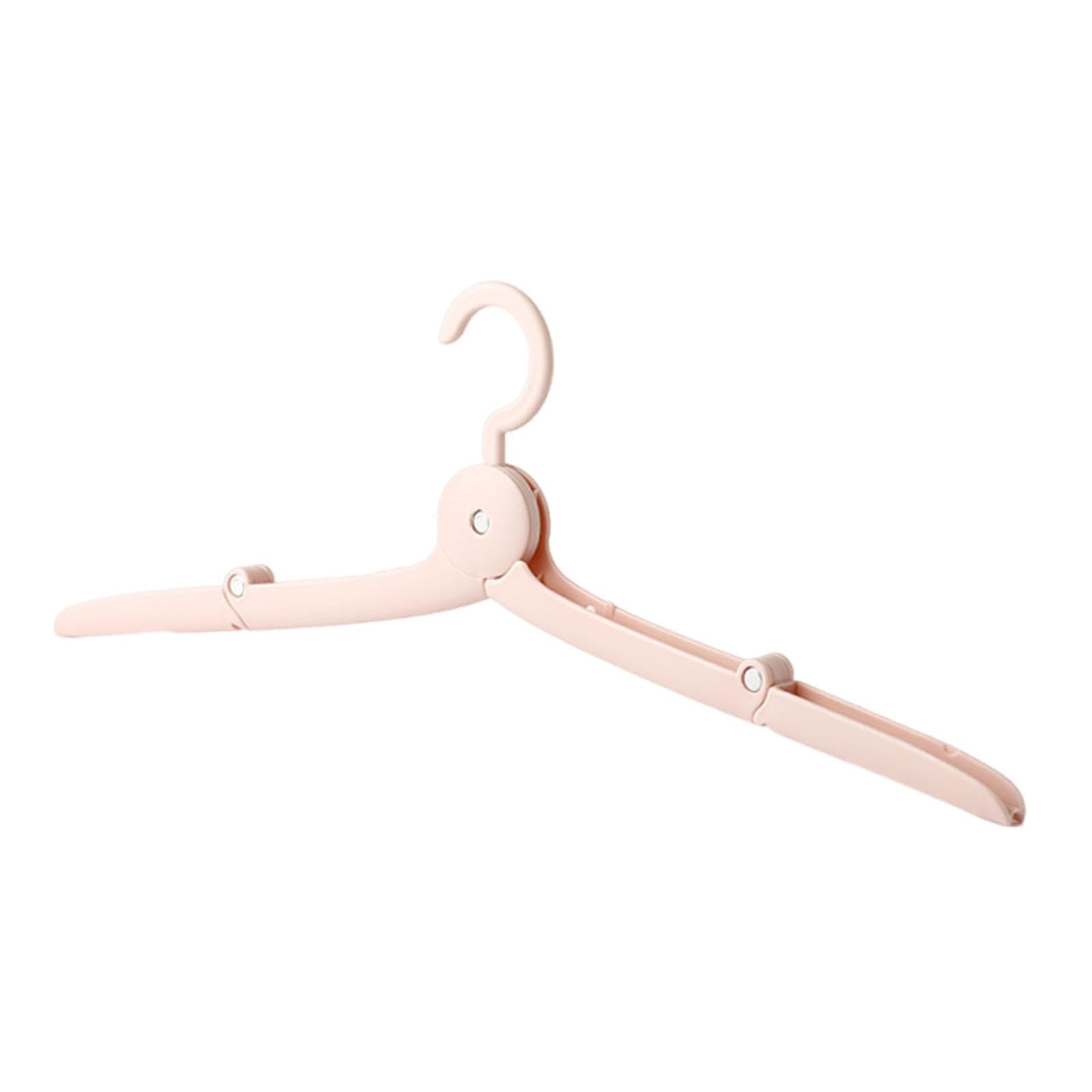 Travel Hanger Versatile Accessories Clothes Hanger Clothes Rack for RV School Hotel Dormitory Pink