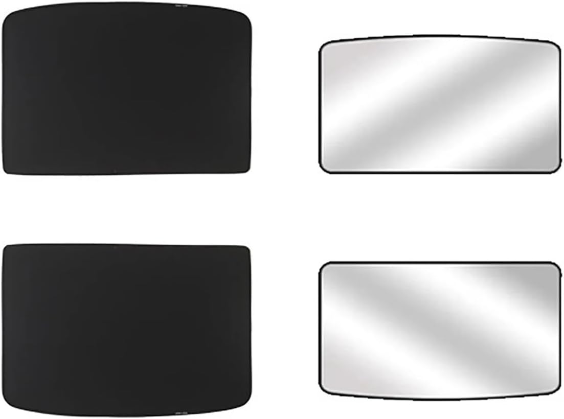 Sunshade Compatible For Tesla Model 3 - Split Front + Rear Sunroof, Black 4-Piece Set, Car Sun Protection, Heat Insulation