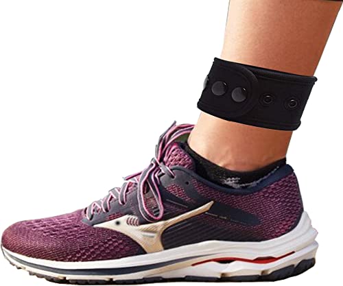 Image of Zitel Ankle Band Compatible with Fitbit Charge 2 /3 /4 /5, Luxe, Inspire /HR /2, Alta /HR /Flex /2, for Garmin Vivosport, Vivofit 2 /3 /4, Ankle Strap for Men and Women - Black
