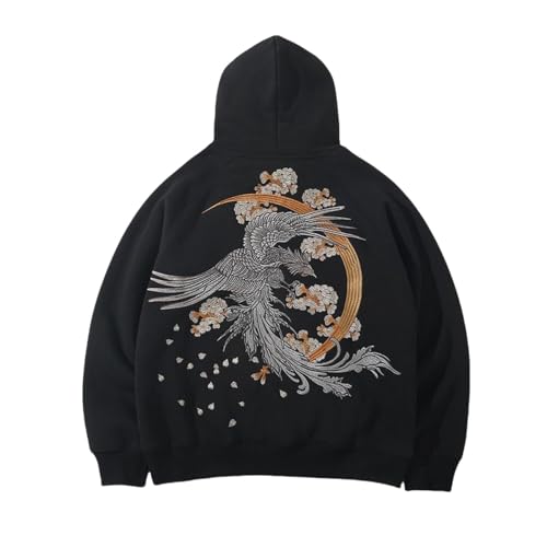 Sweat à capuche en pur coton épais pour homme style chinois haut de gamme