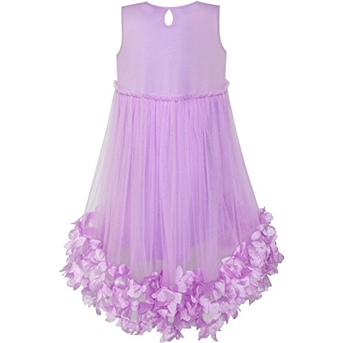 Lt22 Girls Dress A-Line Cute Handbag Purple Princess Size 6 #TOP3