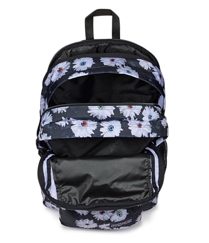 Image of JanSport Main Campus Backpack - Travel or Work Backpack with 15-Inch Laptop Sleeve and Dual Water Bottle Pockets, Eyeball Blossom