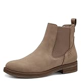 Tamaris Damen Chelsea Boots, Frauen Stiefeletten,TOUCHit-Fußbett,uebergangsstiefel,Schlupfstiefel,flach,Boots,Stiefel,Bootee,Camel,37 EU