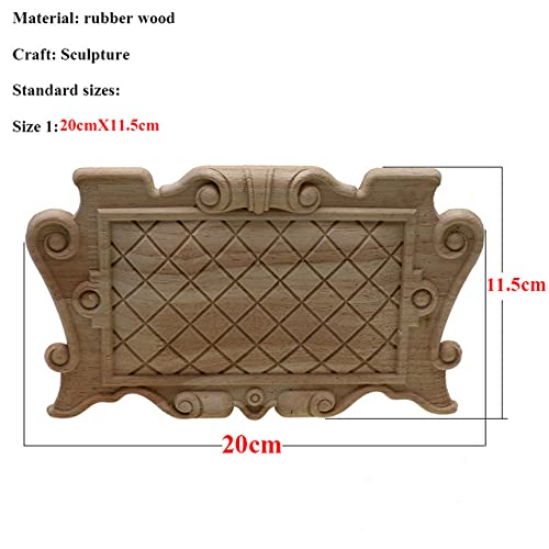 Aplique de madera tallada de 20x11.5cm ARKERO para decoración de muebles 3