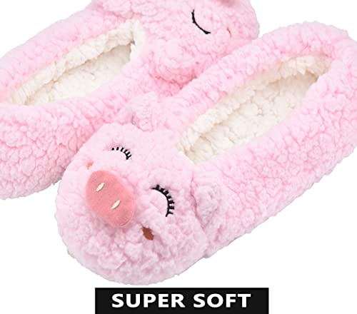 Chaussons cochon mignons et chauds avec semelle antidérapante pour la maison