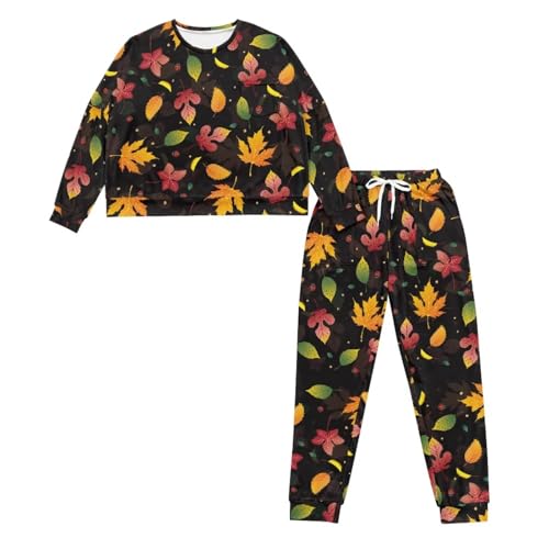 Ensemble de pyjama de Thanksgiving femme, cadeau idéal style Fall Leaf