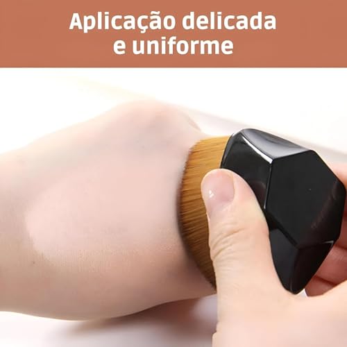 Pincel Mágico Hexagonal para Maquiagem e Base: Acabamento Profissional com o Flawless Brush do TikTo