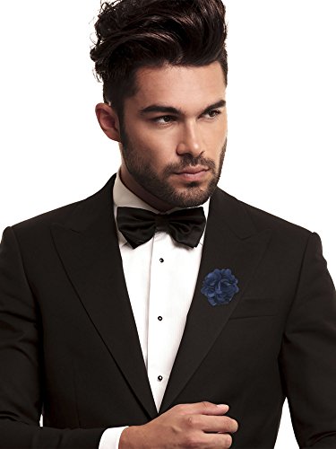 15 Pieces Men's Lapel Pin Handmade Satin Flower Boutonniere Pin with Gift Box for Suit Wedding Groom (Multicolor A)