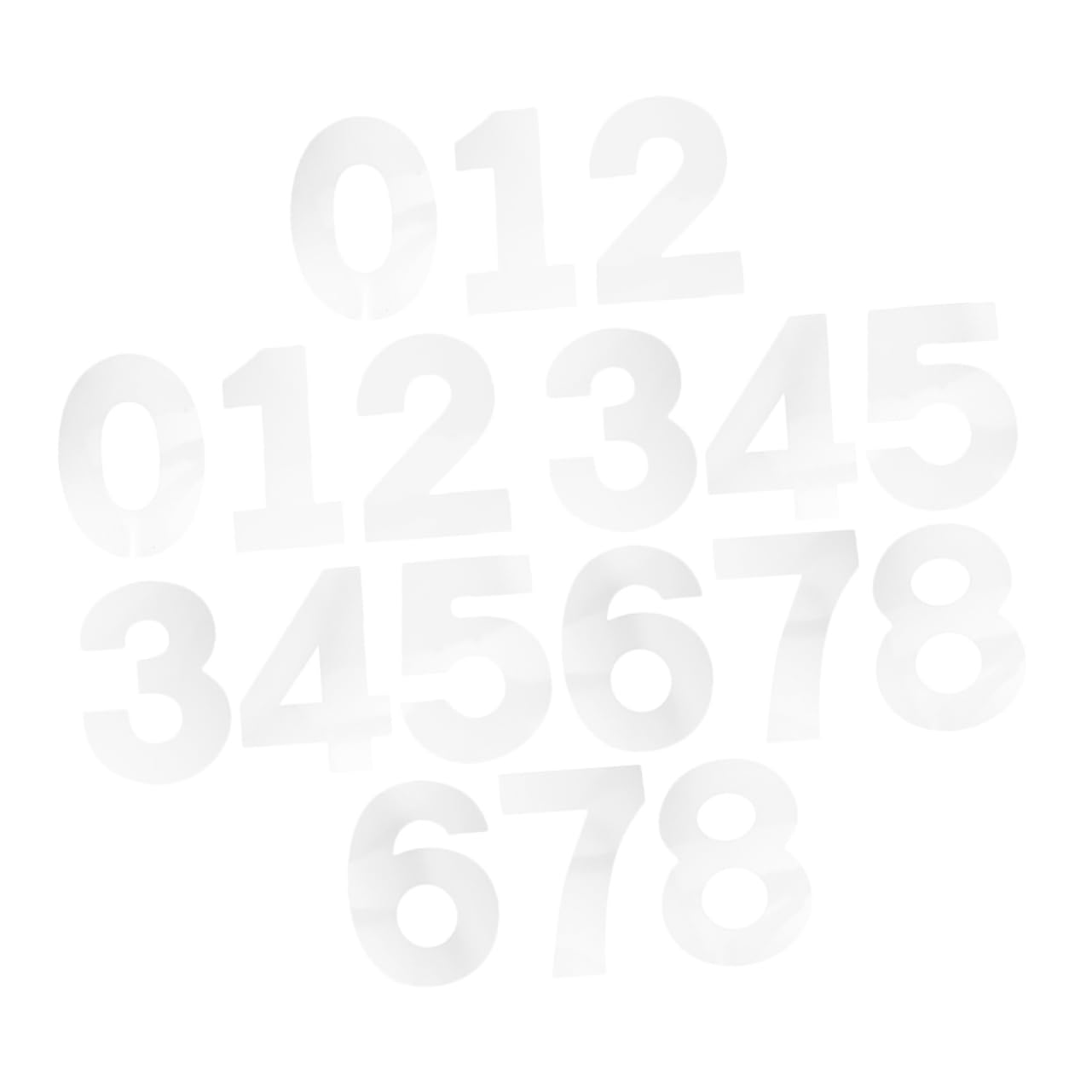 Cabilock 2 Sets Creative Number Cake Molds DIY Baking Stencils for Unique Birthday Cake Designs Plastic Baking Moulds